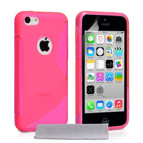 Caseflex Iphone 5c Silicone Gel S Line Case Hot Pink Pink Iphone