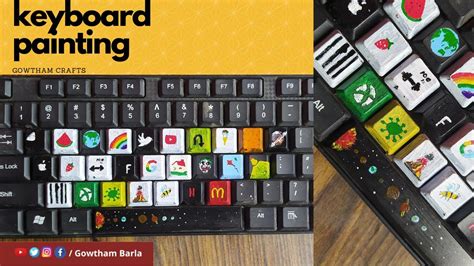 Keyboard Painting Colorful Keyboard Diy Youtube