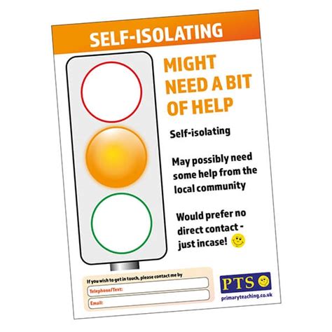 Self Isolating Traffic Light Posters Set Of 3 A4 Coronavirus