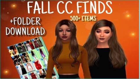 🍂sims 4 Fall Cc Folder 500 Items Download Link Giveaway🍂 Youtube