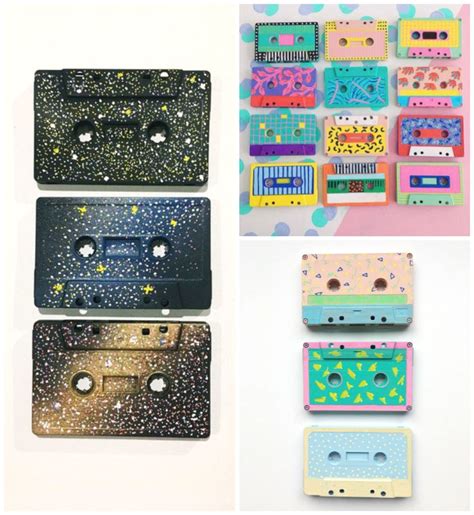 Upcycled Cassette Tape Art The 80s Are Back Cassette Tape Art