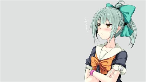 Anime Anime Girls Simple Background School Uniform