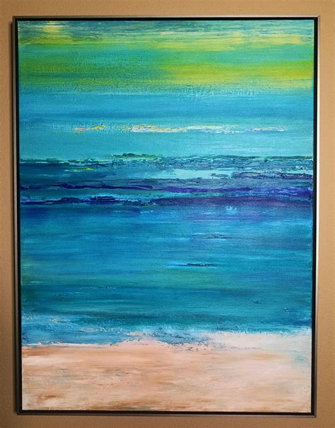 Beach Abstract In Painting Art Projects Pictures To Paint Ocean Painting