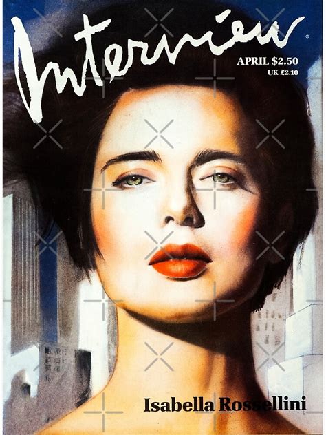 Isabella Rosselini Interview Magazine Retro Art Poster Art Print By
