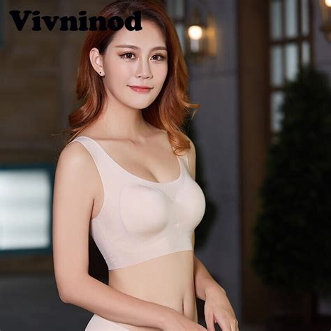 women rimless bras big bra lingerie sleeping bra padded wire free shake proof bra top sexy