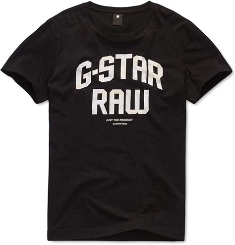 G Star Raw Mens T Shirt Black Us 2xl 22 Camo Logo Graphic Tee Crewneck