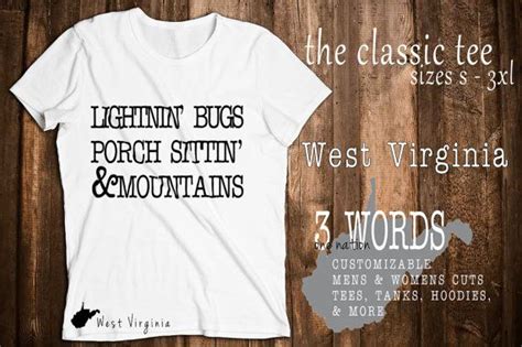 West Virginia Words Shirt Lightnin Bugs Porch By 3words1nation Word