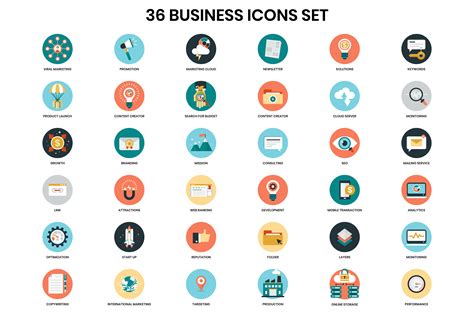 Business Icons Set For Business 527776 Vector Art At Vecteezy