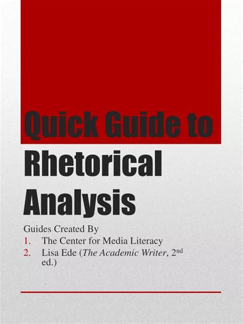 ppt quick guide to rhetorical analysis powerpoint presentation free
