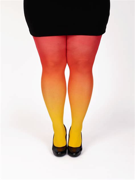 Plus Size Yellow Red Tights Virivee Tights Unique Tights Designed And Made In Europe
