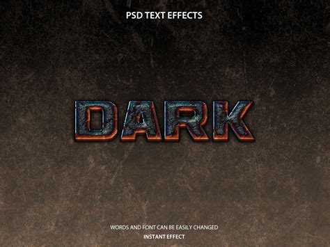 Dark Text Effect Template Premium Psd Uplabs