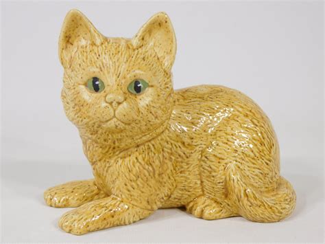 Ginger Cat Figurine Tabby Cat Collectible Cat Figurine Etsy