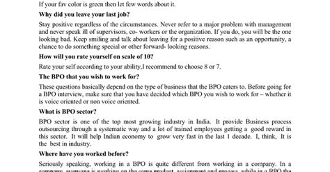 Interview Questions And Answers For Freshers For Bpo Aulaiestpdm Blog