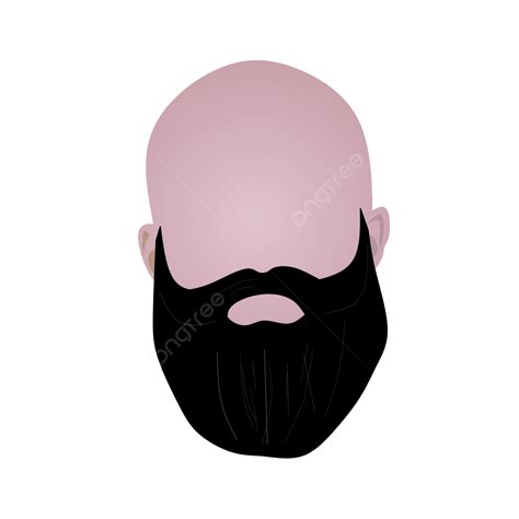 Mustache And Beard Clipart Png Images Bald Male Face With Mustache And