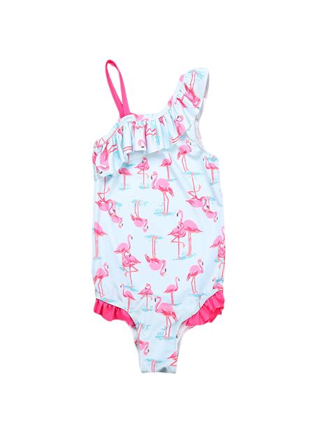 Canis Toddler Baby Kids Girls Flamingo Bikini Swimwear Swimsuit