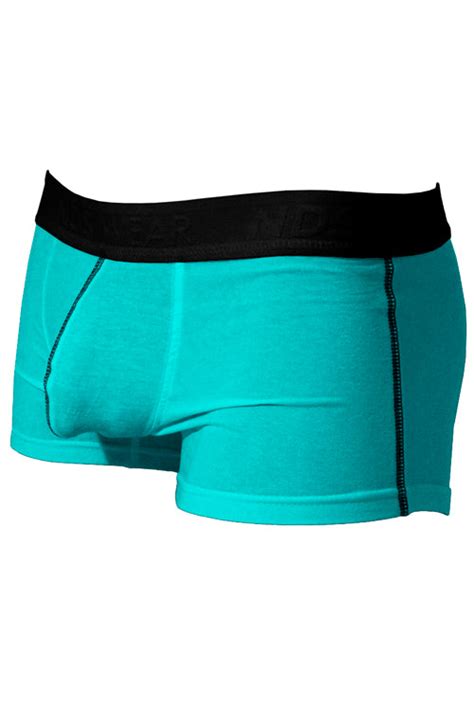 Mens Stretch Cotton Pouch Trunk Underwear Blue Atoll Abc Underwear