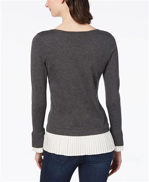 Charter Club Layered Look Sweater Created For Macys Macys