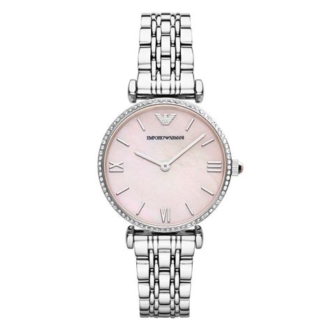 Emporio Armani Crystal Ladies Watch Ar1779 32 Mm Mother Of Pearl