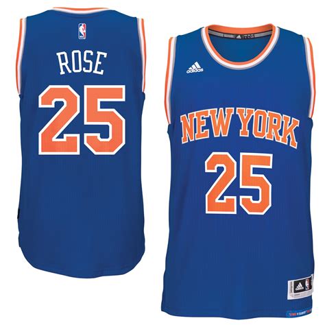 Mens chicago bulls derrick rose basketball jersey black. adidas Derrick Rose New York Knicks Royal climacool Road ...
