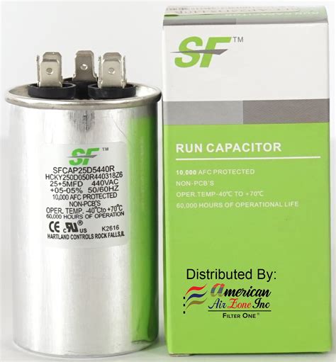 Trane Sf Dual Run Capacitor 25 5 Mfd µf Microfarad 370440 Volts