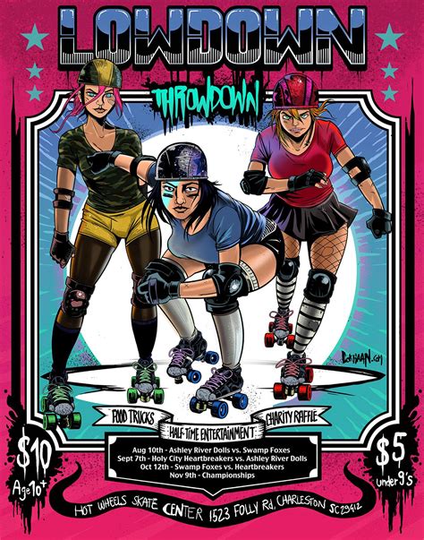 Lowdown Throwdown By Lokhaan Rollerderby Rollergirl Roller Skaters
