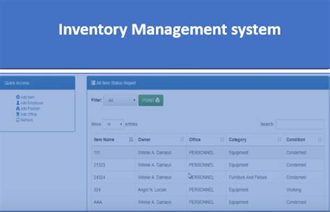 Online Inventory Management System In Php With Source Code