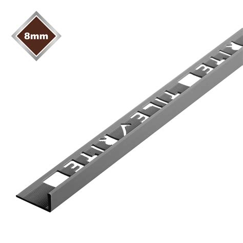 This pattern is part of the wilsonart contract collection. 8MM SLATE GREY PVC L SHAPE TILE TRIM