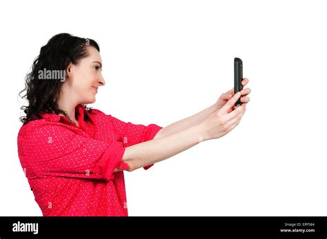 beautiful girl taking selfie cut out stock images and pictures alamy