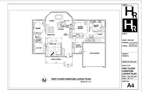 First Floor Furniture Layout Plan Furniture Layout Autocad Layout