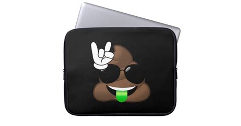 Rock On Emoji Poop Laptop Sleeve Uk