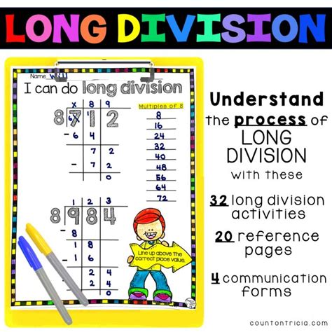 Teaching Long Division For Beginners Count On Tricia