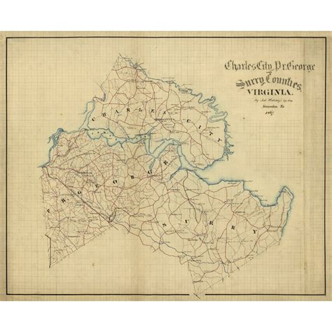 Surry County Virginia Hotchkifs 1867 2825 X 23