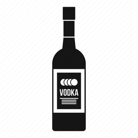 Alcohol Beverage Bottle Drink Glass Liquid Vodka Icon