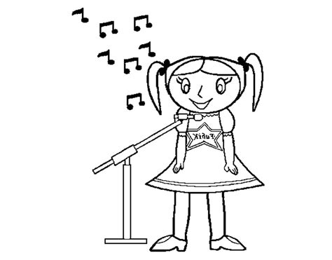 Singer Coloring Page For Kids - Coloring Home