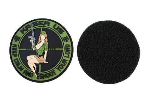 Kaiser Us Shooting Products Keep Calm And Shoot Your Load Pinup Tactical Patch Kaiser Us