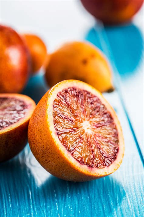 Delicious Red Oranges In Close Up Stock Photo Image Of Half Daylight