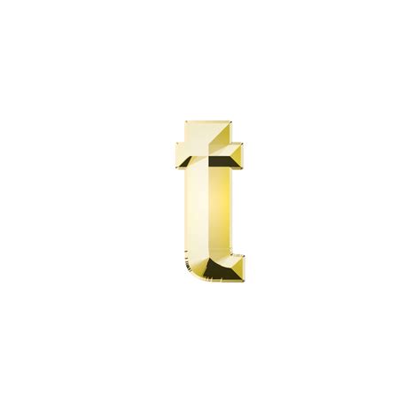 Lowercase T 3d Gold Text Effect Letter Text Effect Lettering Png