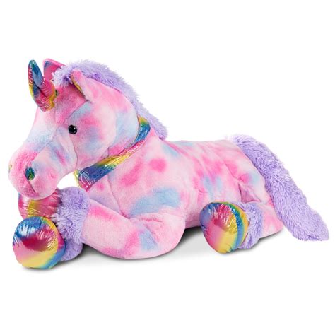 Big Pink Unicorn Stuffed Animal Large Stuffed Animal 85cm Lying Pink
