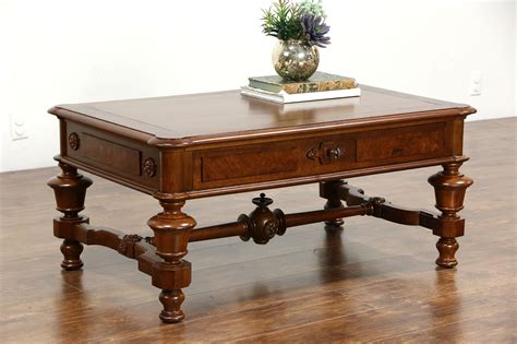 Sold Coffee Table From Shortened 1870 Antique Victorian Library Table