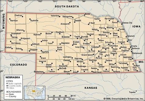 Nebraska Capital Map Population History And Facts