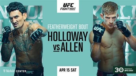 Ufc Fight Night Max Holloway Vs Arnold Allen Full Fight Card How To