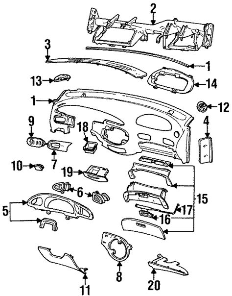 Ford Taurus Cluster Bezel Floor Shift Panel Instrument Components