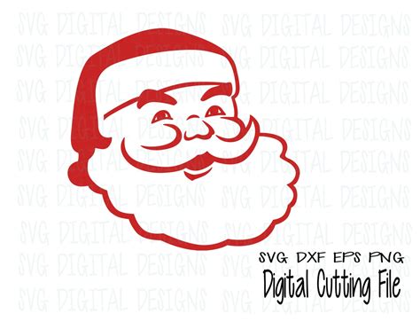 Santa svg file Christmas svg digital design cut files for