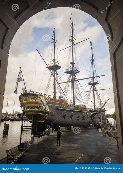 East Indiaman Ship The Amsterdam Editorial Photo Image Of East Mast