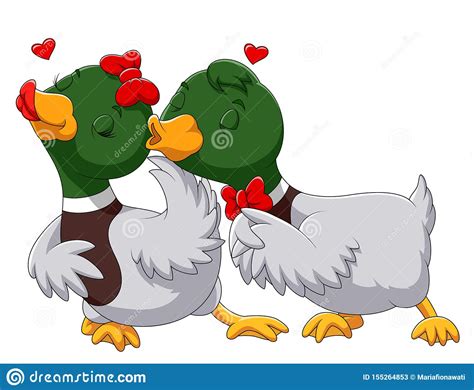 Kissing Duck Stock Photo Cartoondealer Com