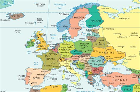 Lista Tari Europa Capitala Populatie Suprafata Si Densitatea