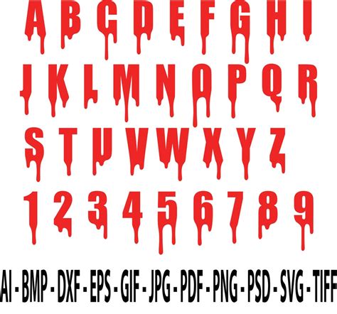 Drip Font Alphabet Graphics Files For Cricut Silhouette Cameo Cutters