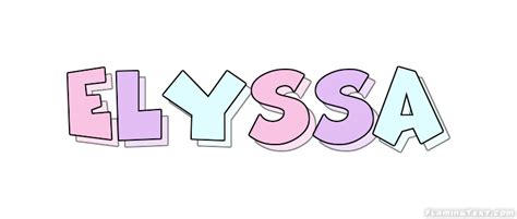 Elyssa Logo Outil De Conception De Nom Gratuit à Partir De Texte