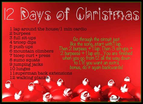 Maybe you would like to learn more about one of these? 12 Days of Christmas Workout