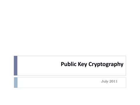 Ppt Public Key Cryptography Powerpoint Presentation Free Download